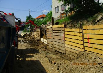 Opěrná zídka a oprava komunikace Valašské Klobouky